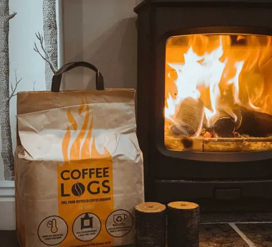 coffee logs for the wood burner stove